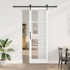 vidaXL Puerta Corredera 78 x 232 cm Madera de pino maciza y vidrio