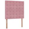 vidaXL Estructura cama otomana colchones terciopelo rosa 80x200cm