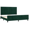 vidaXL Estructura cama sin colch&oacute;n terciopelo verde oscuro 160x200 cm