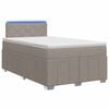 vidaXL Cama box spring con colch&oacute;n con cabecera Topo 120 x 200 cm Tela