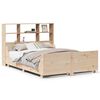 vidaXL Cama con estanter&iacute;a sin colch&oacute;n madera maciza 140x190 cm
