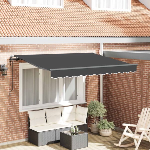 vidaXL Toldo Retr&aacute;ctil Antracita 250 x 200 cm tela