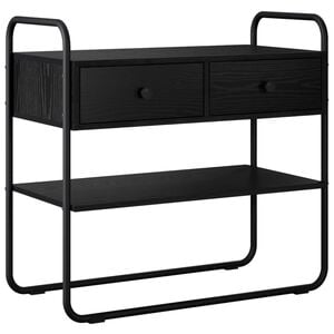 vidaXL Mesa Consola Roble Negro 80 x 40 x 75 cm Madera de ingenier&iacute;a