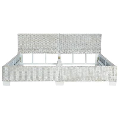 vidaXL Estructura de cama ratán natural gris 180x200 cm