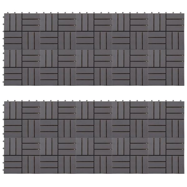 vidaXL Baldosas de terraza 20 uds madera acacia gris deslavado 30x30cm