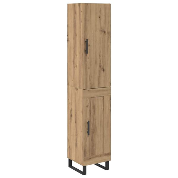 vidaXL Alacena Roble artesanal 34,5 x 34 x 180 cm Madera contrachapada