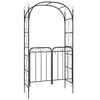 vidaXL Arco de jard&iacute;n con puerta acero negro 108x45x235 cm