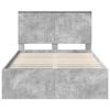 vidaXL Estructura de cama Concreto 120 x 190 cm Madera de pino macizo