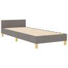 vidaXL Estructura de cama con cabecera Taup&eacute; 80 x 200 cm tela