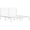 vidaXL Estructura cama sin colchón con cabecero metal blanco 140x190cm
