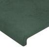 vidaXL Estructura de cama sin colch&oacute;n terciopelo verde oscuro 90x190cm