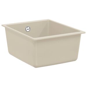vidaXL Lavabo 80% Cuarzo y 20% Resina 370 x 460 mm Beige
