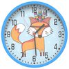 vidaXL Reloj de pared poliestireno y cristal azul &Oslash;25,5 cm