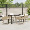 vidaXL Conjunto de Comedor de Jard&iacute;n 5 pcs Beige rat&aacute;n sint&eacute;tico