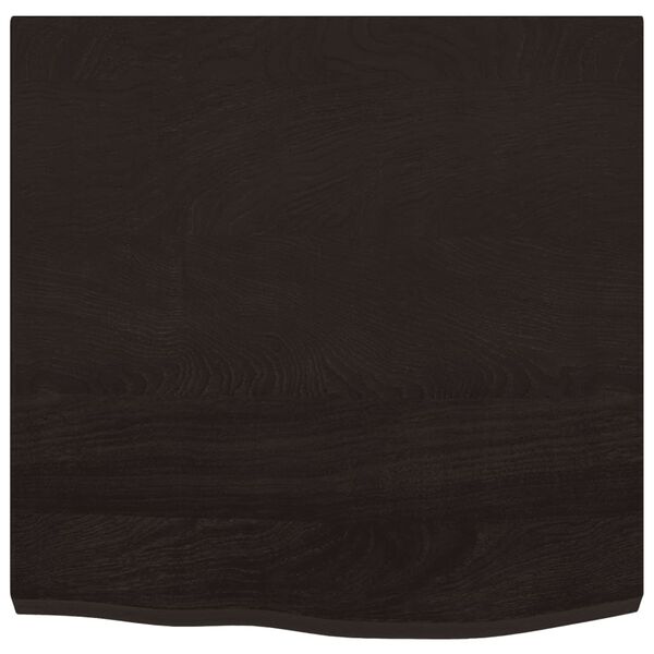 vidaXL Estante pared madera roble tratada marr&oacute;n oscuro 60x60x(2-4) cm