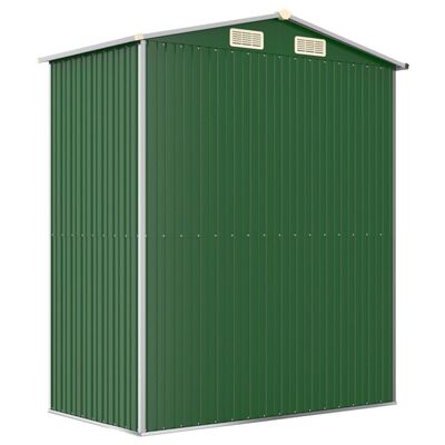 vidaXL Cobertizo de jardín acero galvanizado verde 192x108x223 cm