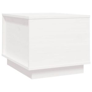 vidaXL Mesa de centro de madera maciza de pino blanco 40x50x35 cm