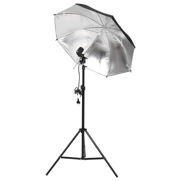 vidaXL Kit de estudio fotográfico con set de luces y fondo