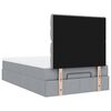 vidaXL Estructura de cama otomana colch&oacute;n tela gris claro