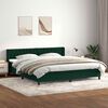 vidaXL Cama box spring con colch&oacute;n terciopelo verde oscuro 200x210 cm