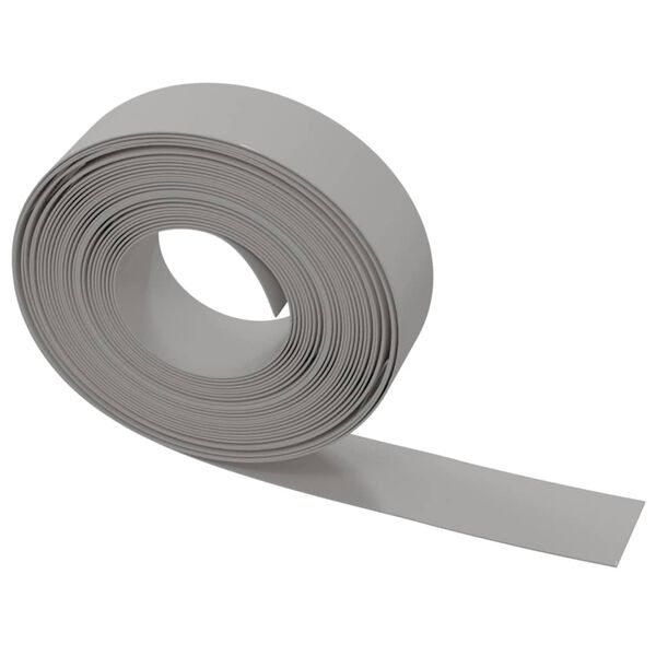 vidaXL Borduras de jardín 4 uds polietileno gris 10 m 15 cm