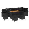 vidaXL Conjunto de sof&aacute; de jard&iacute;n 10 uds. 9-N&uacute;mero de plazas Negro