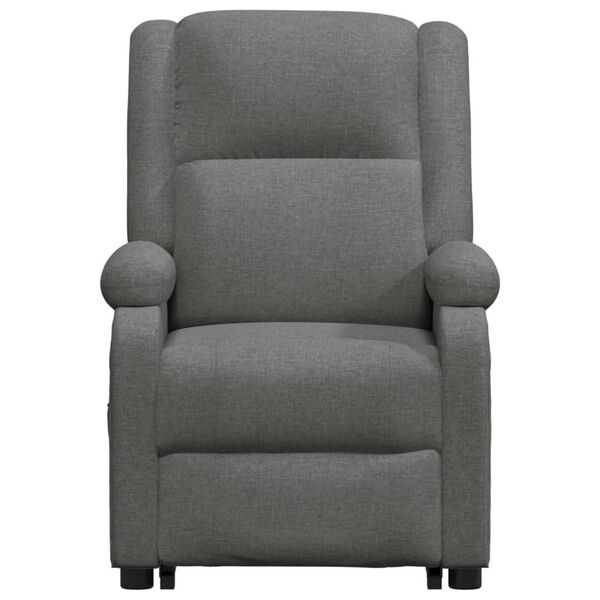 vidaXL Sill&oacute;n elevable tela gris oscuro