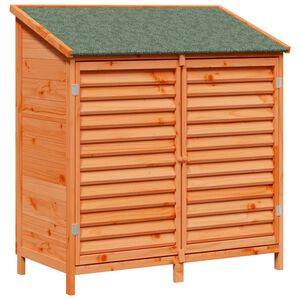 vidaXL Cobertizo de Jard&iacute;n con techo Marr&oacute;n 106 x 56 x 113,5 cm