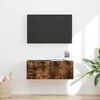 vidaXL Mueble de TV Montado en la Pared Roble ahumado