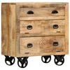 vidaXL Armario auxiliar Marr&oacute;n 70 x 38 x 63 cm madera maciza de mango