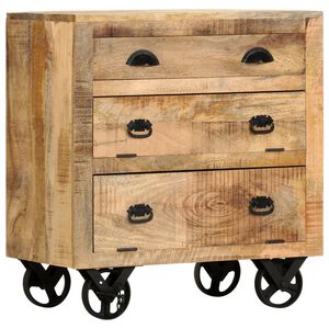 vidaXL Armario auxiliar Marr&oacute;n 70 x 38 x 63 cm madera maciza de mango