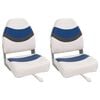 vidaXL Asientos de barco plegables con respaldo alto 2 uds 44x38x55 cm