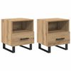 vidaXL Armario de Noche 2 uds. Roble artisan 40 x 35 x 47,5 cm