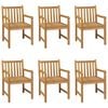 vidaXL Conjunto de comedor de jardín de 7 piezas, 180 x 90 cm, madera maciza de teca