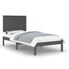 vidaXL Estructura de cama madera maciza de pino gris 90x200 cm