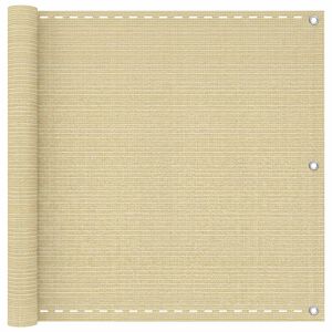 vidaXL Pantalla de Balc&oacute;n Beige 75 x 800 cm HDPE y aluminio