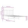 vidaXL Estructura cama sin colch&oacute;n con cabecero metal blanco 100x190cm