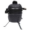 vidaXL Barbacoa 2 en 1 ahumadora Kamado de cerámica negro 56 cm