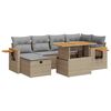 vidaXL Set de sof&aacute;s de jard&iacute;n y cojines 8 piezas rat&aacute;n sint&eacute;tico beige