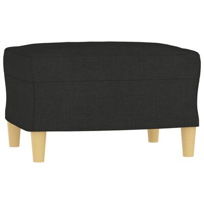 vidaXL Juego de sofás con cojines 4 piezas tela negro