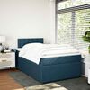 vidaXL Cama box spring con colch&oacute;n terciopelo azul 120x200 cm