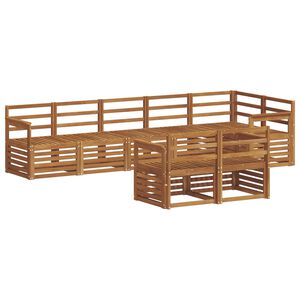 vidaXL Juegos de sof&aacute;s 8 pcs Natural Madera de Acacia S&oacute;lida