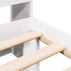 vidaXL Cama con estanter&iacute;a sin colch&oacute;n madera maciza blanco 90x200 cm
