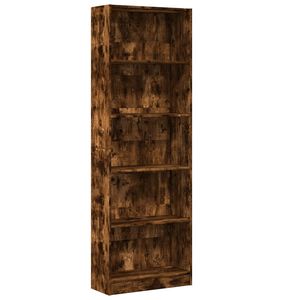 vidaXL Estanter&iacute;a madera de ingenier&iacute;a roble ahumado 60x24x176 cm