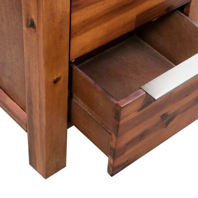 vidaXL Mueble de cajones madera acacia maciza 45x32x115 cm