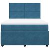 vidaXL Cama box spring con colch&oacute;n terciopelo azul 160x200 cm