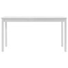 vidaXL Mesa de comedor de madera de pino blanco 140x70x73 cm
