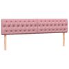 vidaXL Cama box spring con colch&oacute;n terciopelo rosa 180x210 cm