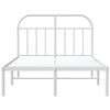 vidaXL Estructura cama sin colch&oacute;n con cabecero metal blanco 120x200cm
