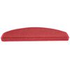 vidaXL Felpudos para escaleras 20 unidades 65x24x4 cm Rojos Semicirculares Grandes